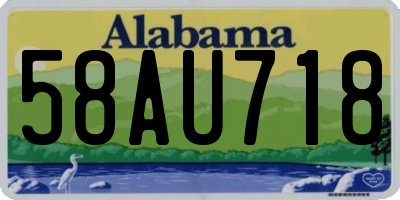 AL license plate 58AU718