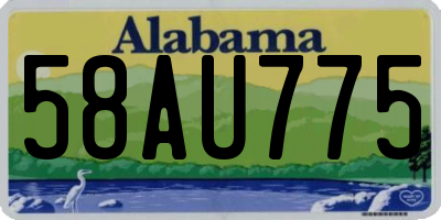 AL license plate 58AU775
