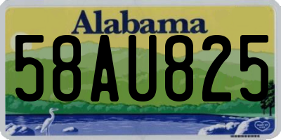AL license plate 58AU825