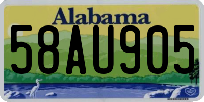 AL license plate 58AU905