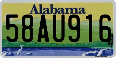 AL license plate 58AU916