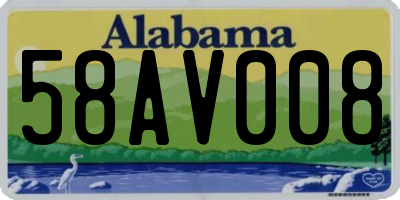 AL license plate 58AV008