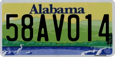 AL license plate 58AV014