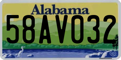 AL license plate 58AV032