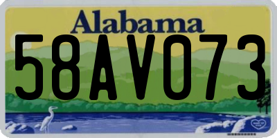 AL license plate 58AV073