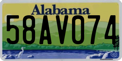 AL license plate 58AV074