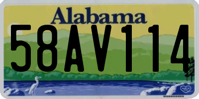 AL license plate 58AV114