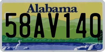 AL license plate 58AV140