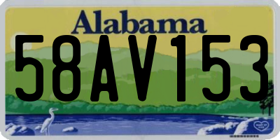 AL license plate 58AV153
