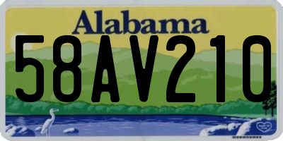 AL license plate 58AV210