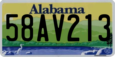 AL license plate 58AV213