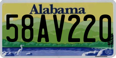 AL license plate 58AV220