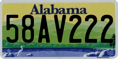 AL license plate 58AV222