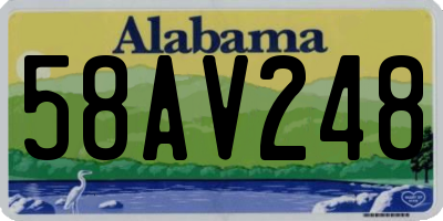 AL license plate 58AV248