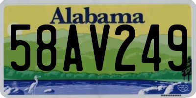 AL license plate 58AV249