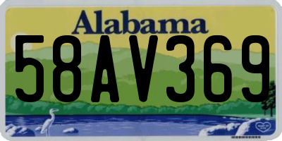 AL license plate 58AV369
