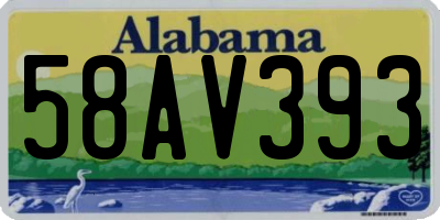 AL license plate 58AV393