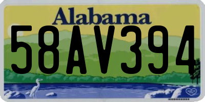 AL license plate 58AV394
