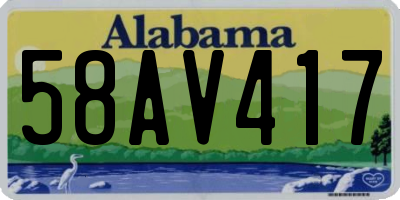 AL license plate 58AV417