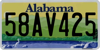 AL license plate 58AV425