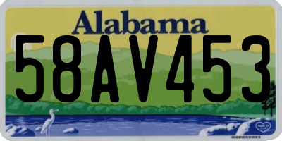 AL license plate 58AV453