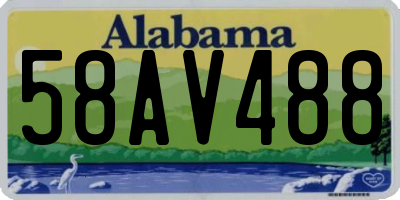 AL license plate 58AV488