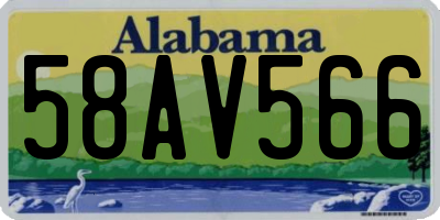 AL license plate 58AV566