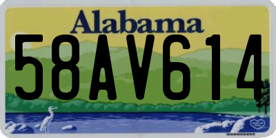 AL license plate 58AV614