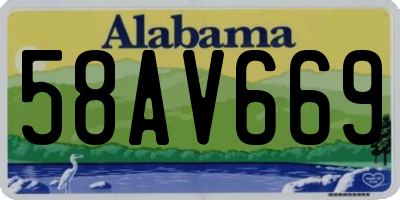 AL license plate 58AV669