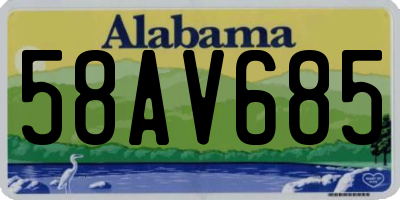 AL license plate 58AV685