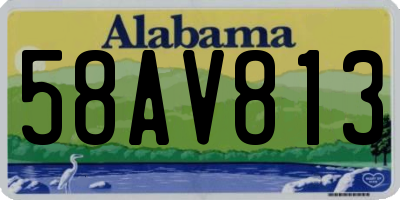 AL license plate 58AV813