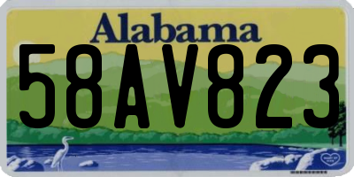 AL license plate 58AV823