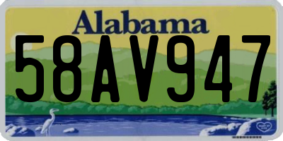 AL license plate 58AV947