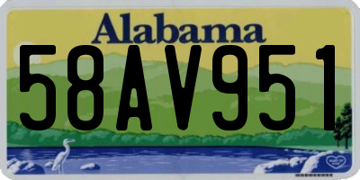 AL license plate 58AV951