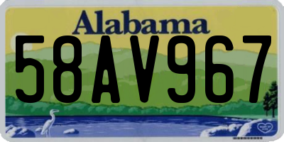 AL license plate 58AV967