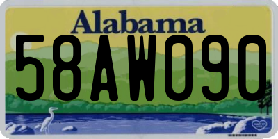 AL license plate 58AW090