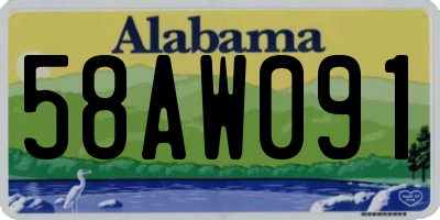 AL license plate 58AW091