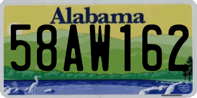 AL license plate 58AW162