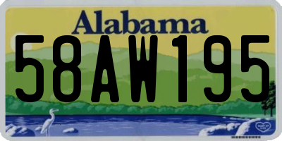 AL license plate 58AW195