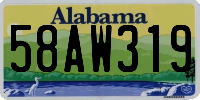 AL license plate 58AW319