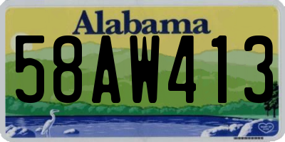 AL license plate 58AW413
