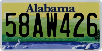 AL license plate 58AW426