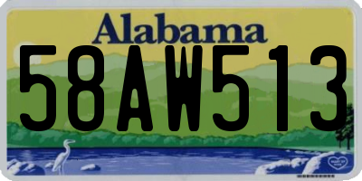 AL license plate 58AW513