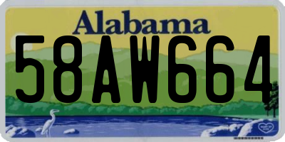 AL license plate 58AW664