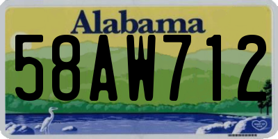 AL license plate 58AW712