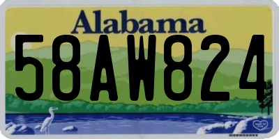 AL license plate 58AW824