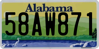 AL license plate 58AW871