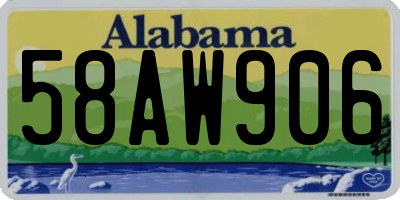 AL license plate 58AW906