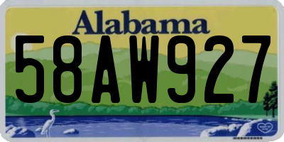 AL license plate 58AW927