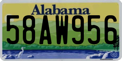 AL license plate 58AW956